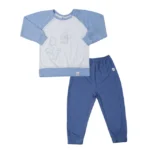 Bộ quần áo dài tay bé trai KidsPlaza Otis in cún ND25T (Xanh dương)